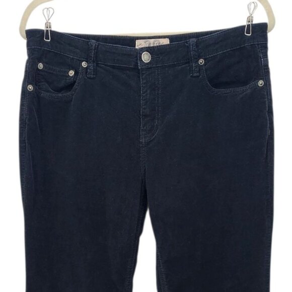 Free People We The Free Womens 29 Pants Corduroy Flared Black Raw Hem High Rise - Picture 3 of 9